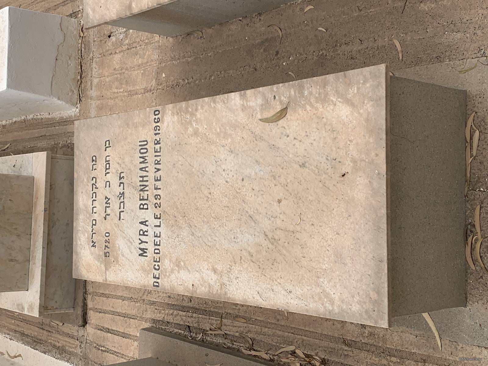 Tombstone of BENHAMOU MYRA