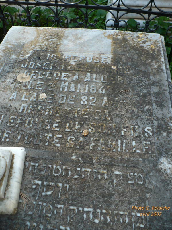 Grafsteen van BELAICHE Joseph