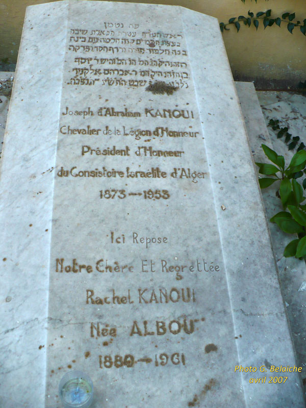 Grafsteen van CANOUI Joseph