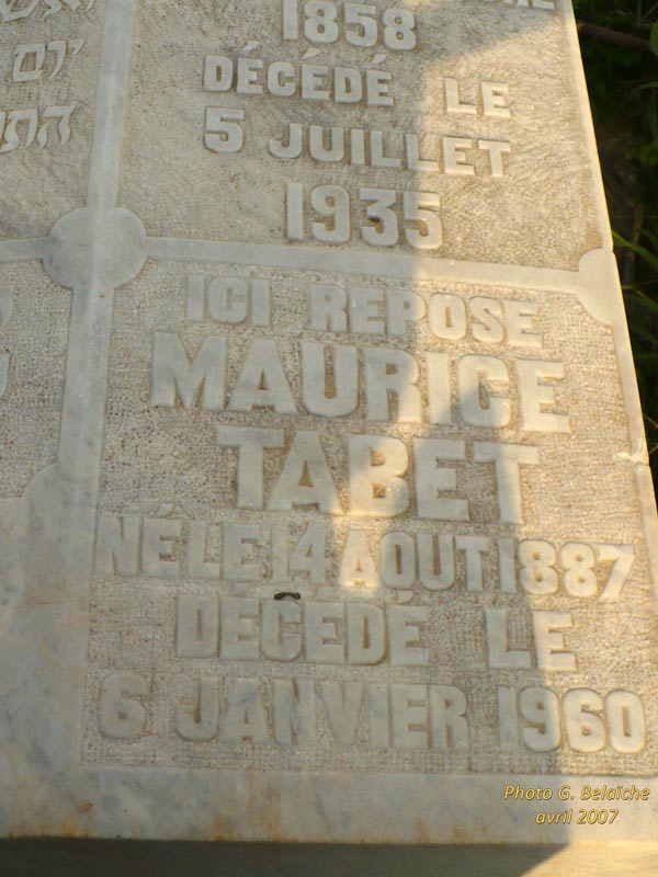 Stèle de TABET Maurice