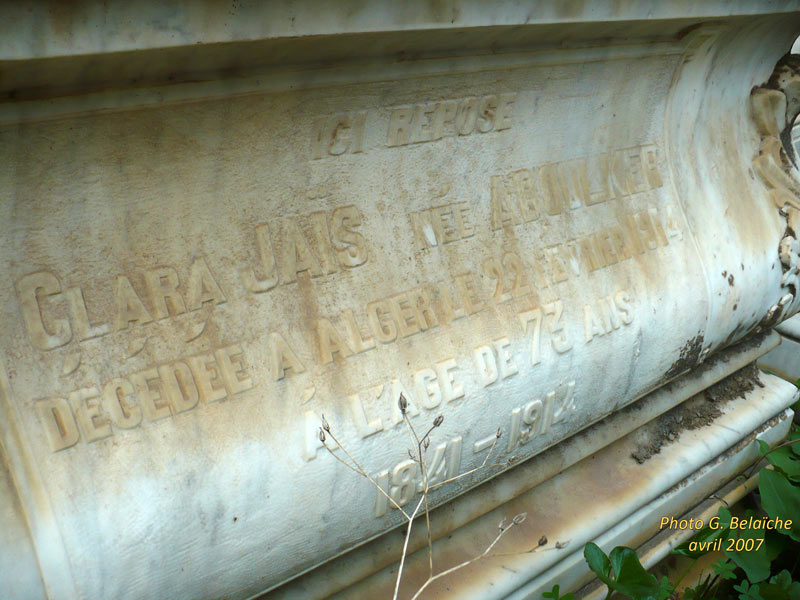 Grafsteen van ABOULKER Clara