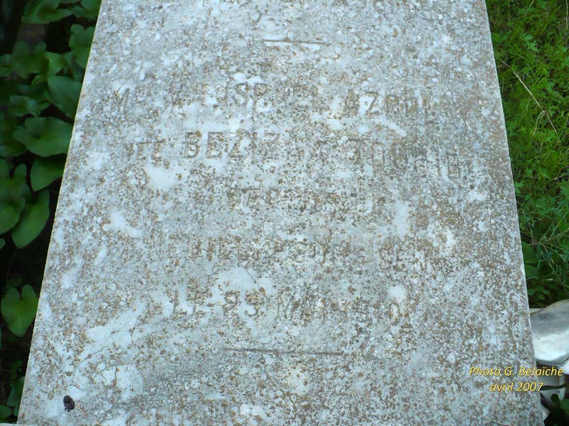 Grafsteen van AZOUBIB Beziza