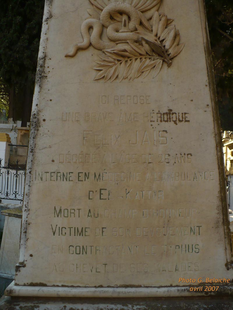Stèle de JAIS Félix