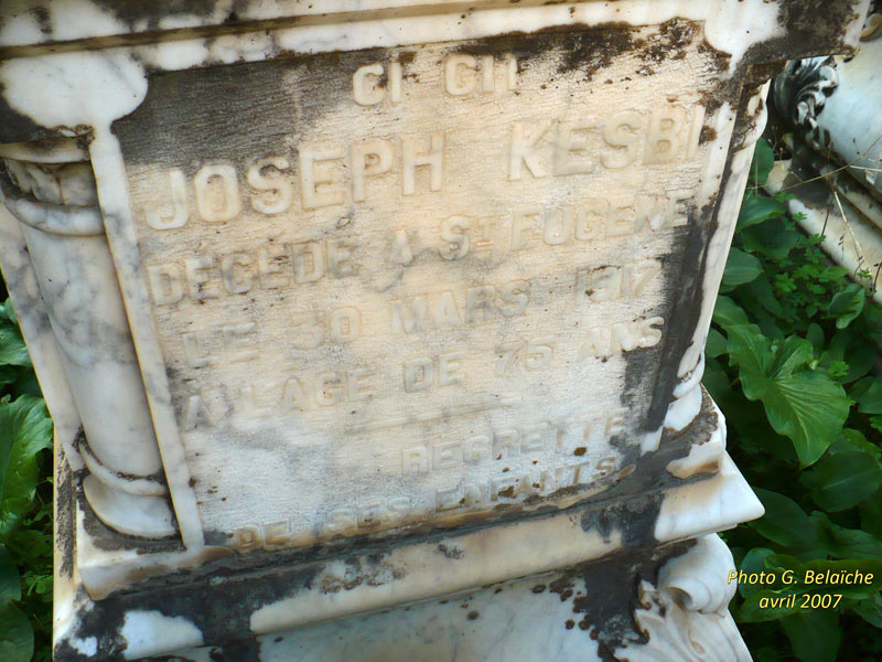 Stèle de KESBI Joseph