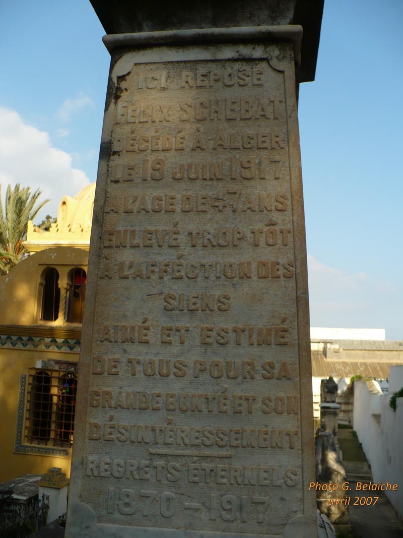 Grafsteen van SCHEBAT Felix
