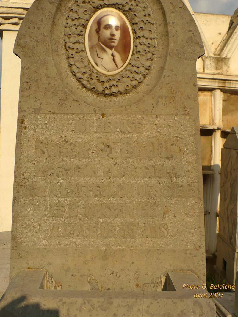 Grafsteen van SEBAOUN Roger Haïm