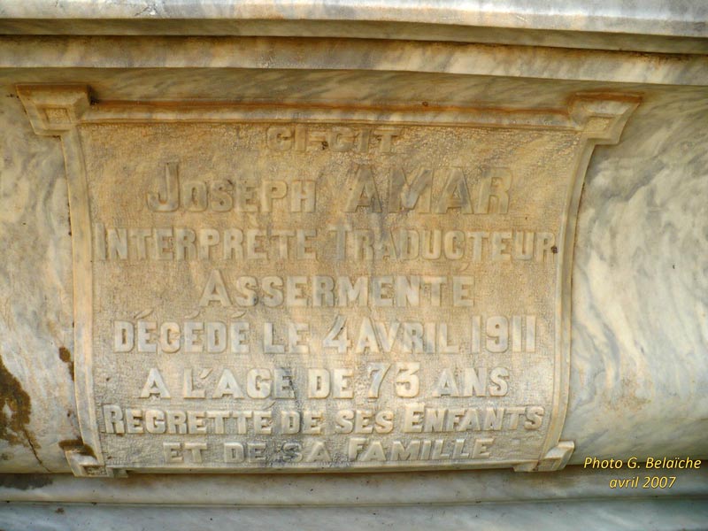 AMAR Joseph fejfája