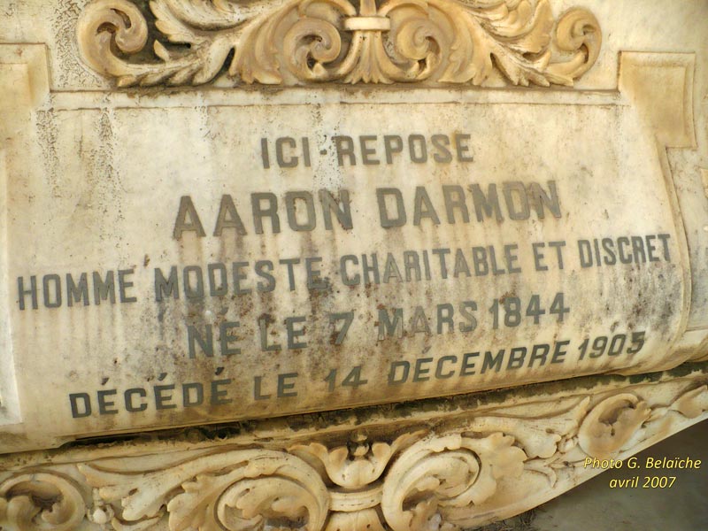 Stèle de DARMON Aaron