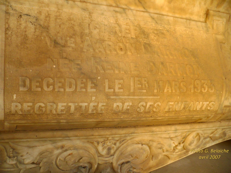 Stèle de DARMON Reine
