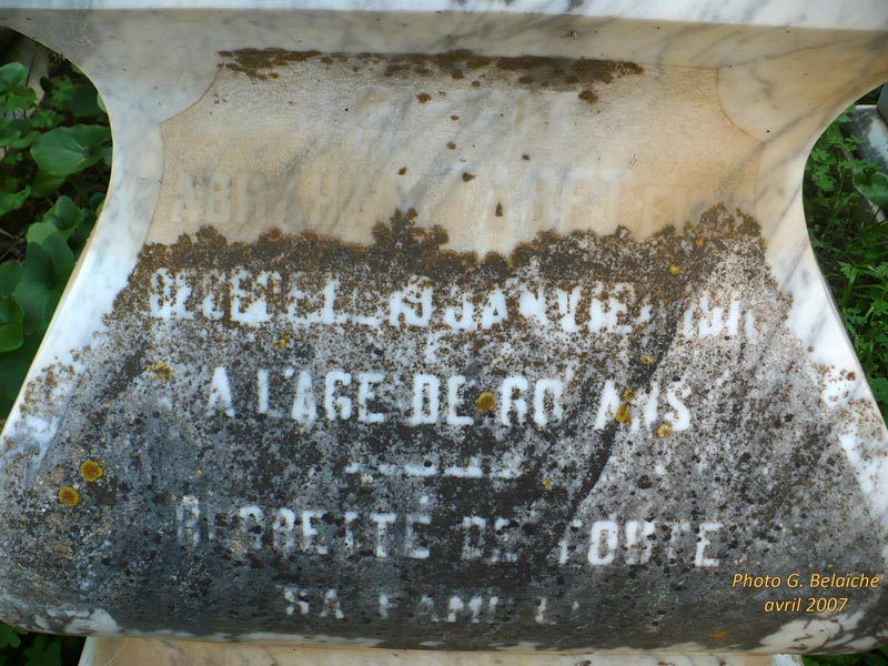Stèle de TABET Abraham