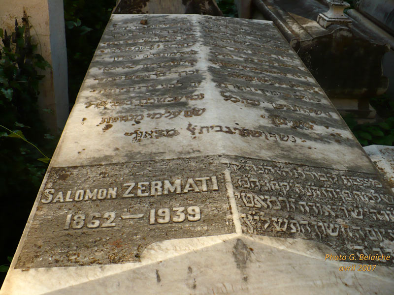 Grafsteen van ZERMATI Salomon