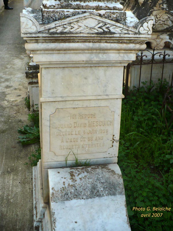 Stèle de MISGUICH David Edouard