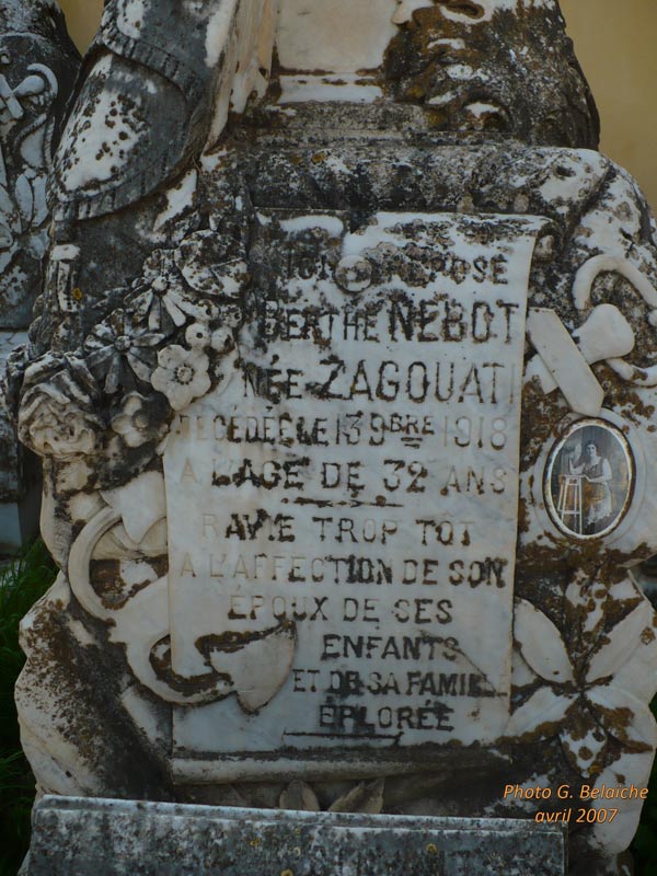 Stèle de ZARROUATI Berthe
