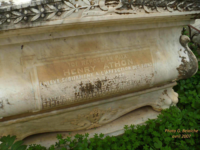 Estela de ATHON Henri