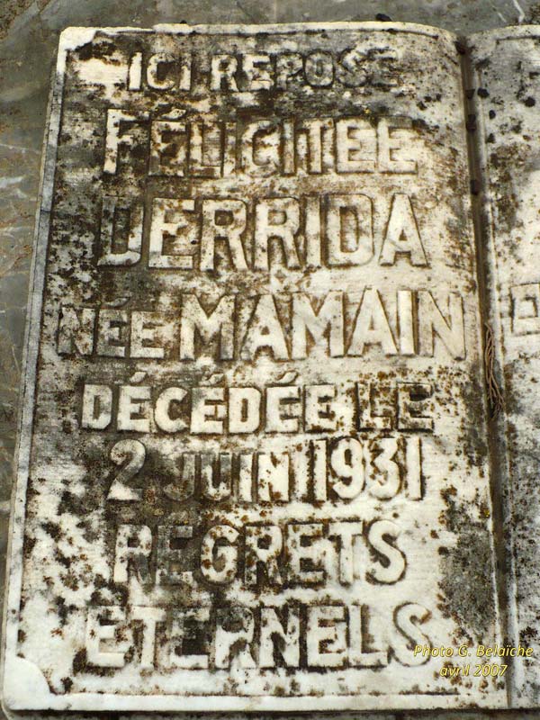 Stèle de MAMAIN Félicité