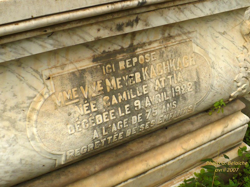Grafsteen van ATTIA Camille
