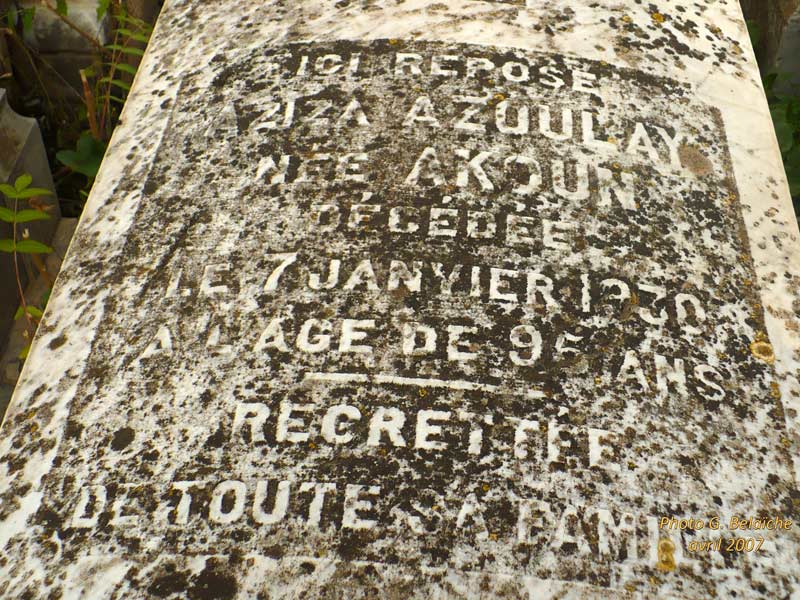 Grafsteen van AKOUN Virginie Aziza