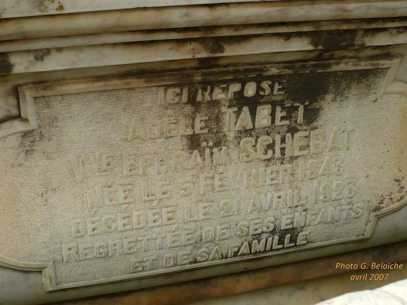 Stèle de TABET Adèle