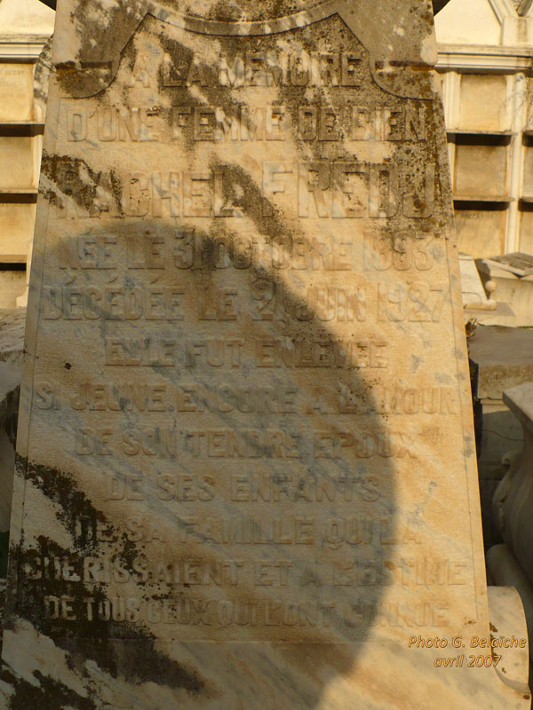 Stèle de FROMENT Lucie Rachel