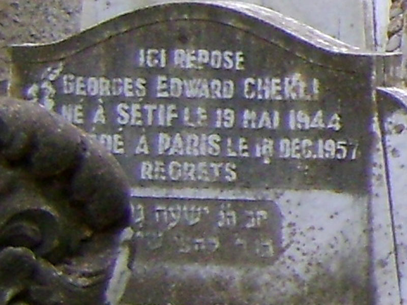 CHEKLI Georges Edward का स्मारक
