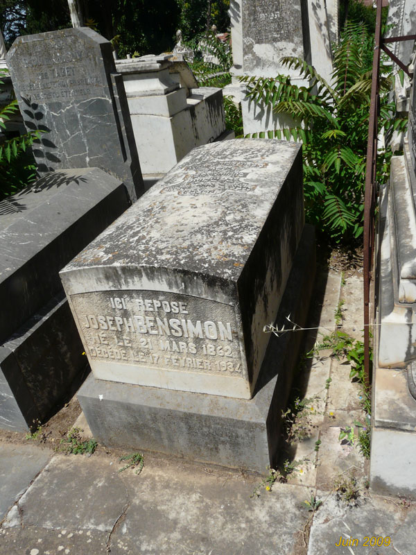 Надгробие BENSIMON Joseph