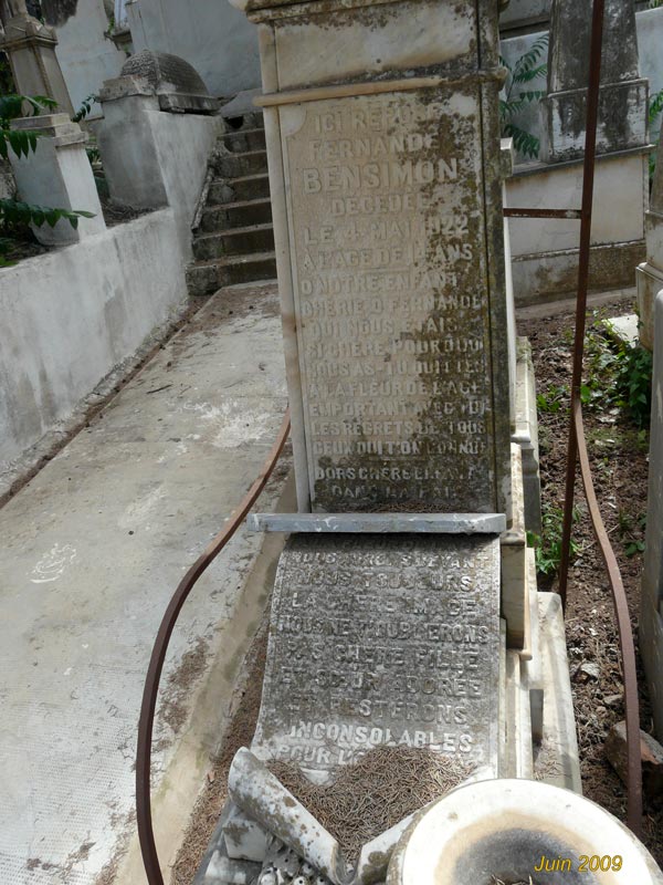 BENSIMON Fernande का स्मारक