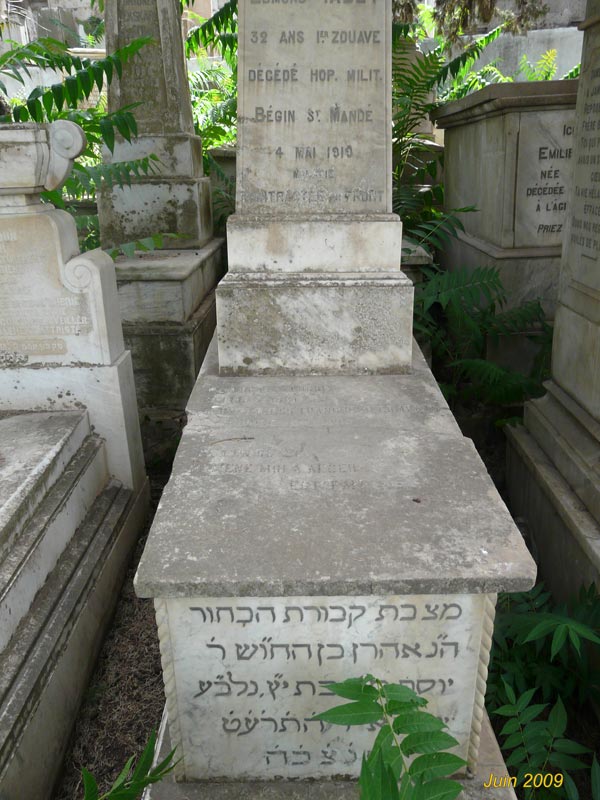 Stèle de TABET Edmond Aaron