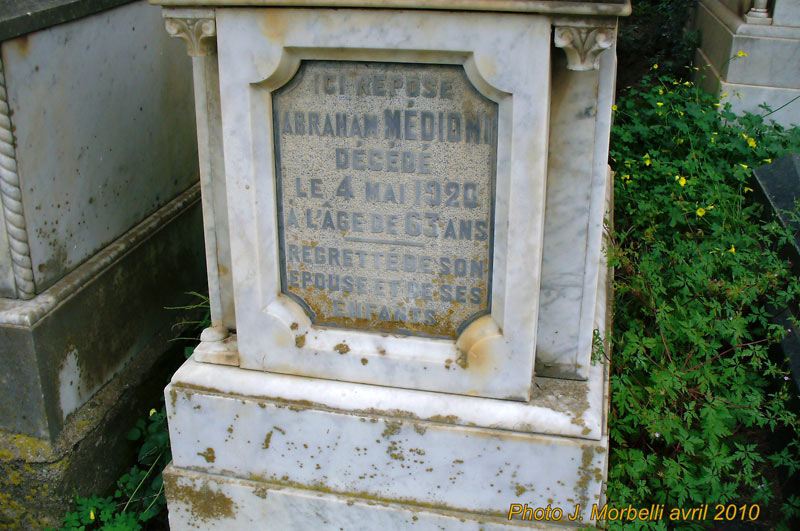 Stèle de MEDIONI Abraham
