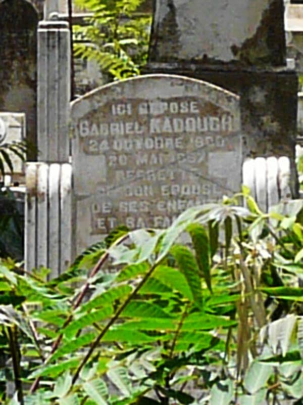Grafsteen van KADOUCH Emile Gabriel Haïm