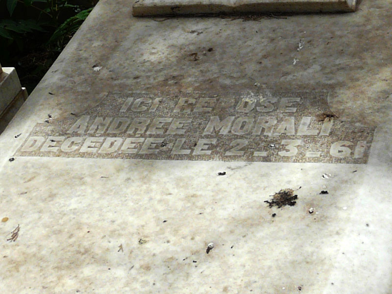 Grafsteen van MORALI Andrée