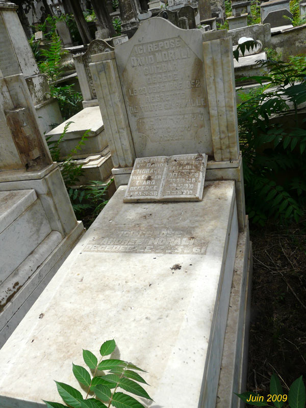 Grafsteen van MORALI David