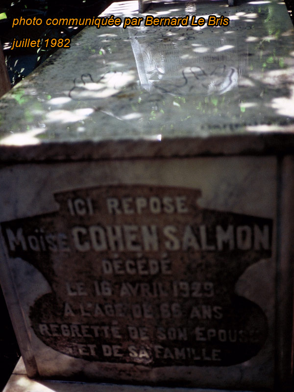Надгробие COHEN SALMON Moïse