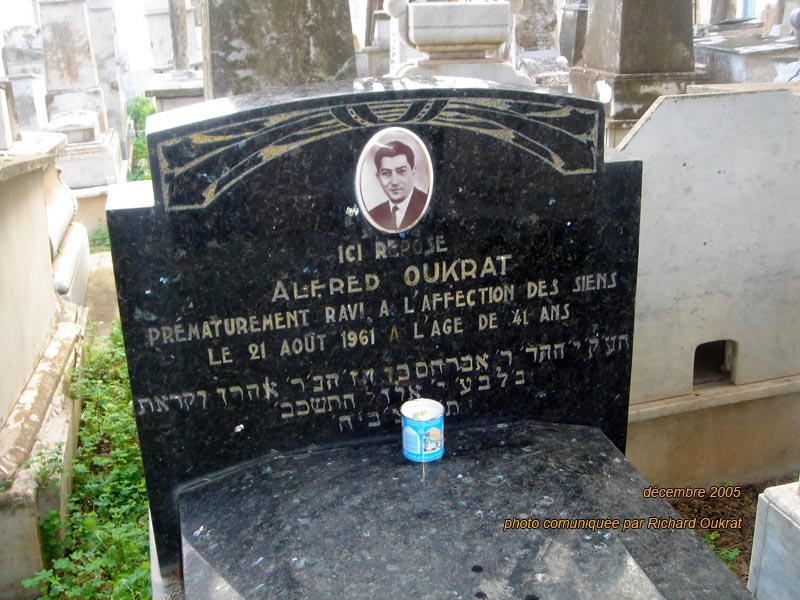 Надгробие OUKRAT Abraham Alfred