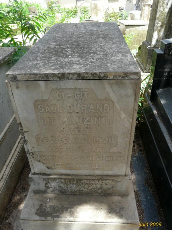 Stèle de DURAND Saül ou Chaouel