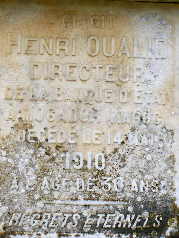Stèle de OUALID Henri