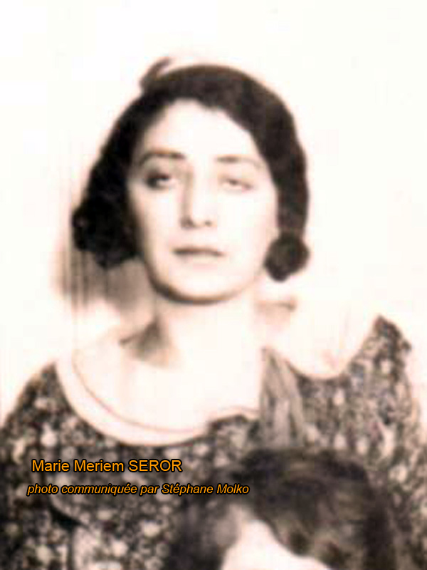 Stèle de SEROR Marie Meriem