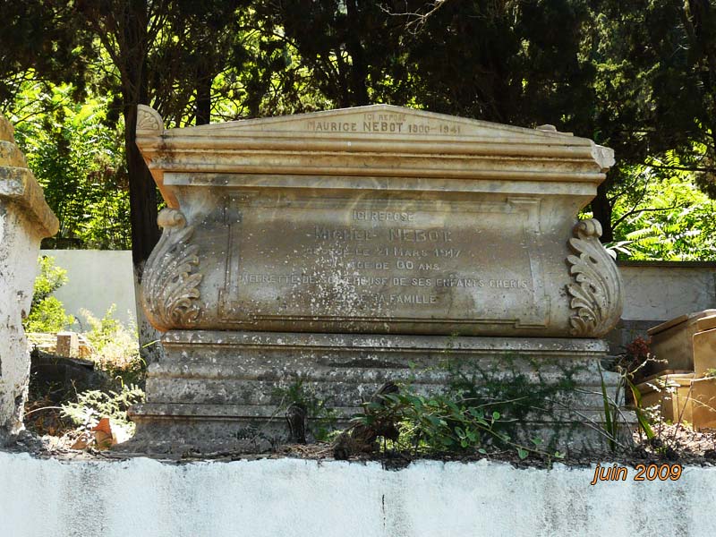 Tombstone of NEBOT Maurice