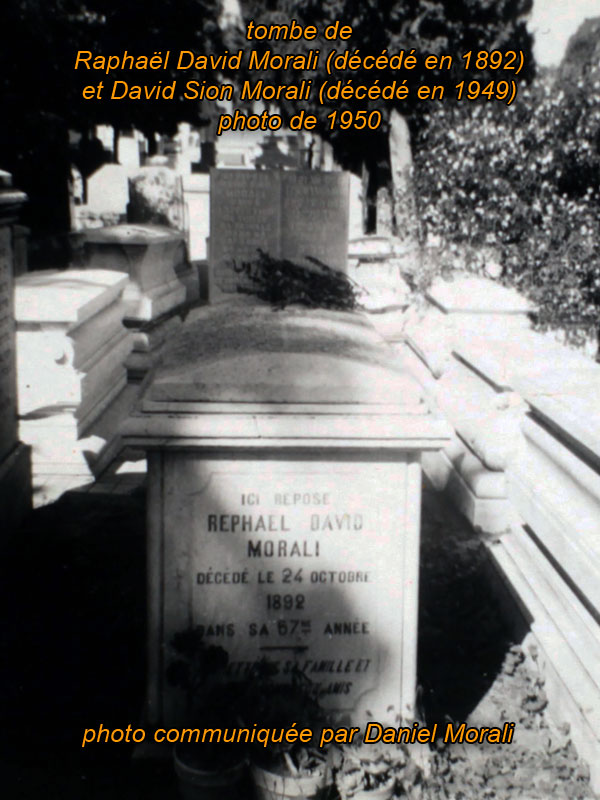 Grafsteen van MORALI David