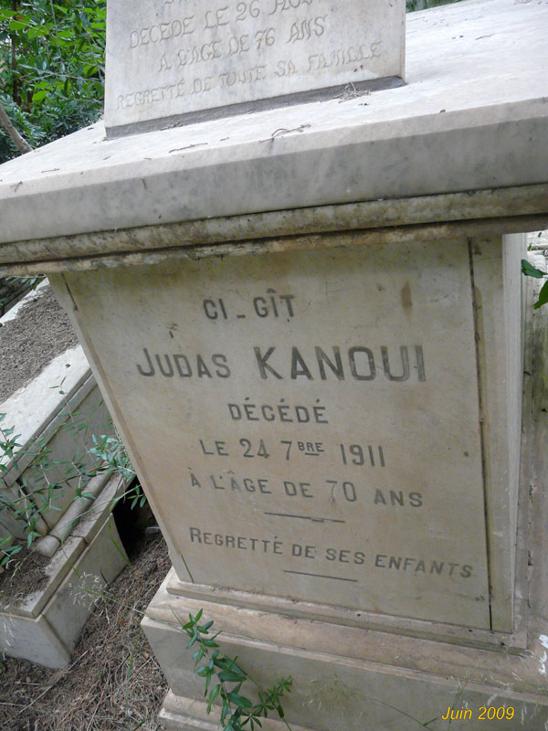 Stèle de KANOUI Judas