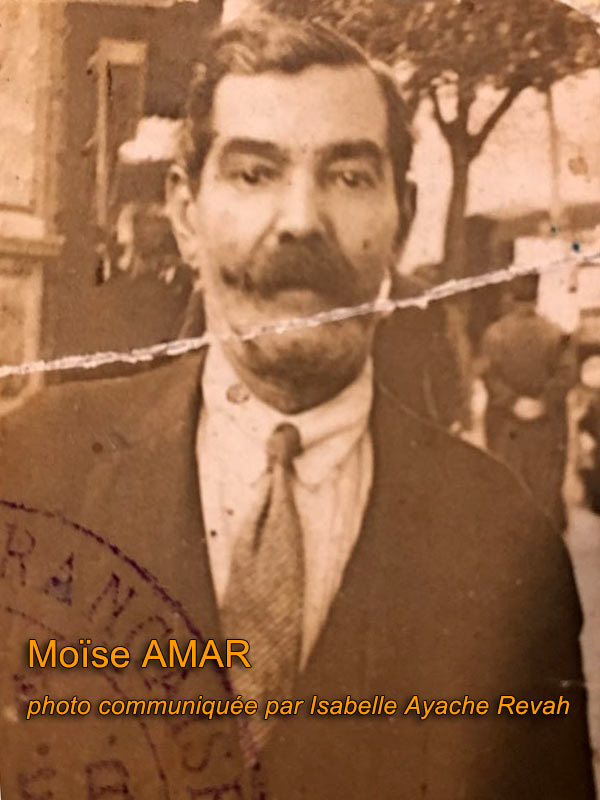 Grafsteen van AMAR Moïse