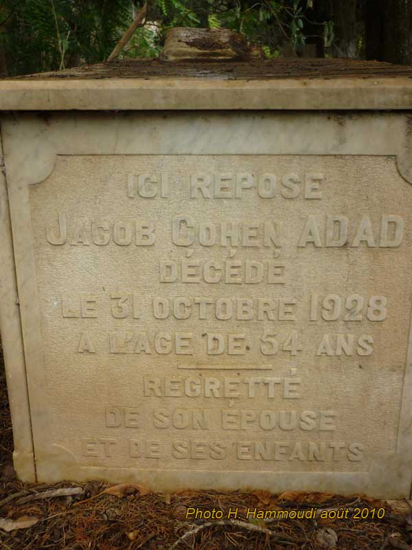 Grafsteen van COHEN ADAD Jacob