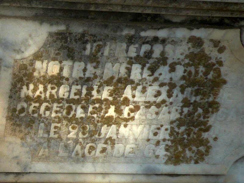 Grafsteen van ALEXANDRE Marcelle
