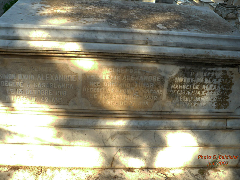 ALEXANDRE Simon David fejfája