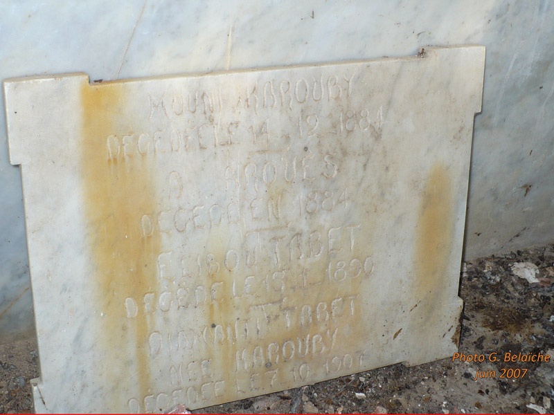 Stèle de KAROUBI Emilie Mouni