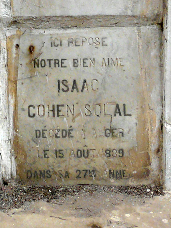 Stèle de COHEN SOLAL Isaac