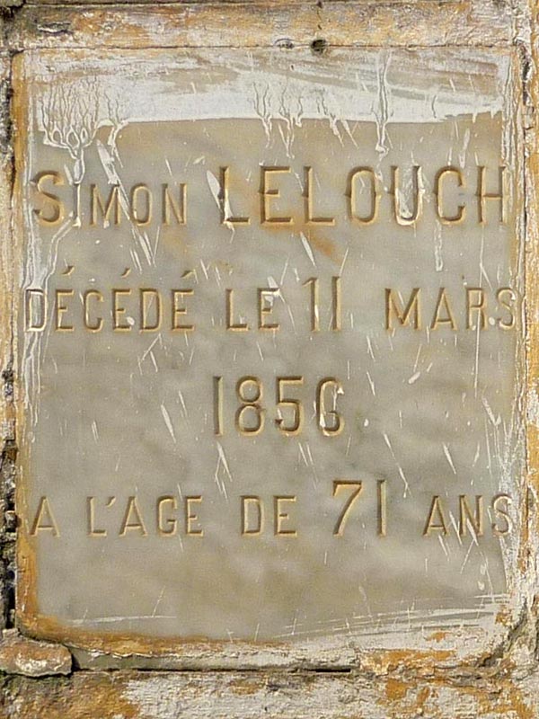 Grafsteen van LELUCH Simon