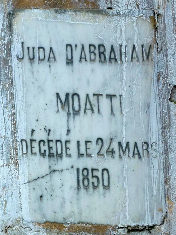 Grafsteen van MOATTI Juda Léon