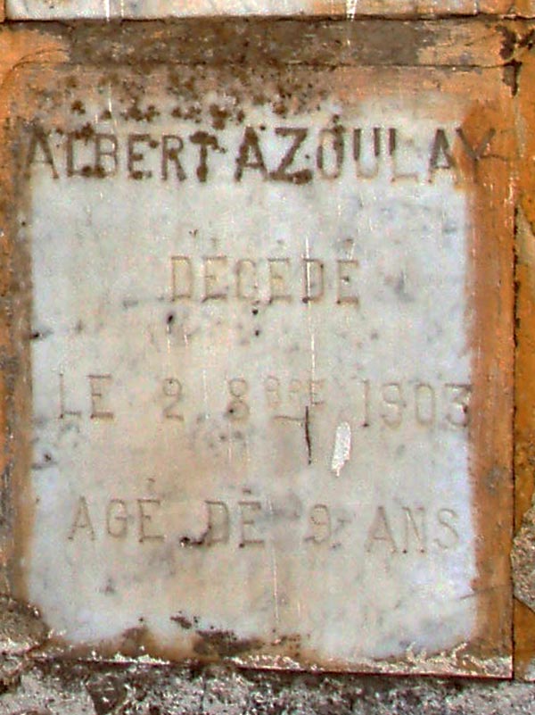 Grafsteen van AZOULAY Albert