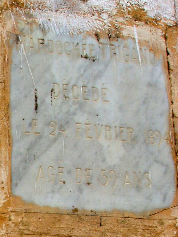 Stèle de TRIGANO Mardochée