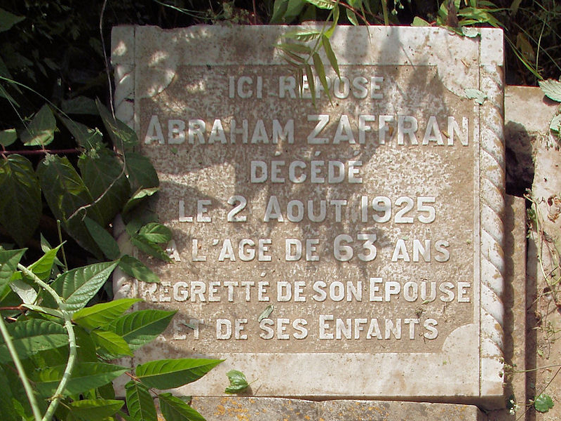 Stèle de ZAFFRAN Abraham